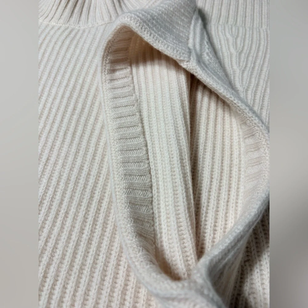 NEW J. Crew SZ S-M Ribbed 100% Cashmere Sleeveless Turtleneck Tunic Heavyweight - Picture 14 of 16